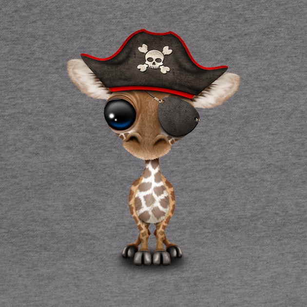 Cute Baby Giraffe Pirate by jeffbartels